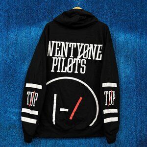 Twenty One Pilots Skeleton Clique Synth Rock Duo Hoodie XL